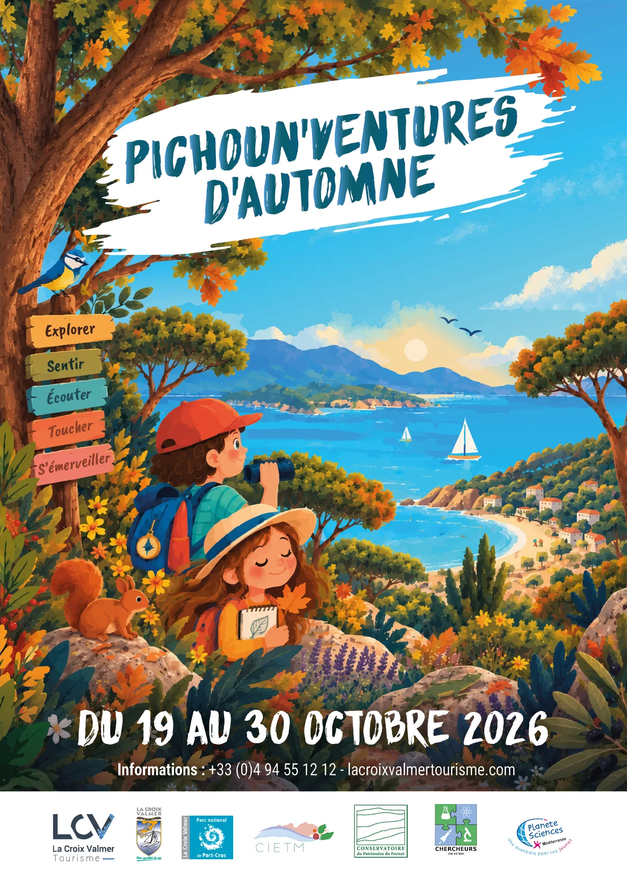 Pichoun ventures Octobre couverture pour les vacances des enfants et en famille